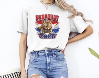 Paraguay Soccer 2026 Shirt, Comfort Colors 1717, Paraguay Football Fan Tee, Unisex Garment Dyed T-Shirt, Sports Fan Gift, Match Day Shirt