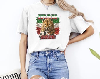 Iran Soccer 2026 Shirt, Comfort Colors 1717, Iran Football Fan Tee, Unisex Garment Dyed T-Shirt, Sports Fan Gift, Match Day Shirt