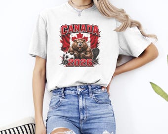 Canada Soccer 2026 Shirt, Comfort Colors 1717, Canada Football Fan Tee, Unisex Garment Dyed T-Shirt, Sports Fan Gift, Match Day Shirt