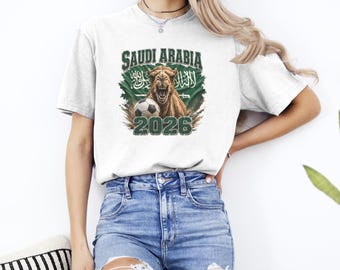 Saudi Arabia Soccer 2026 Shirt, Comfort Colors 1717, Saudi Arabia Football Fan Tee, Unisex Match Day T-Shirt, Sports Fan Gift