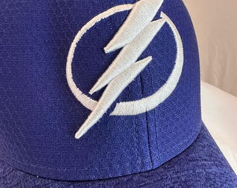 Rare New Era 39THIRTY Tampa Bay Lightning Hat - S/M - Blue Stretch Fit Hat