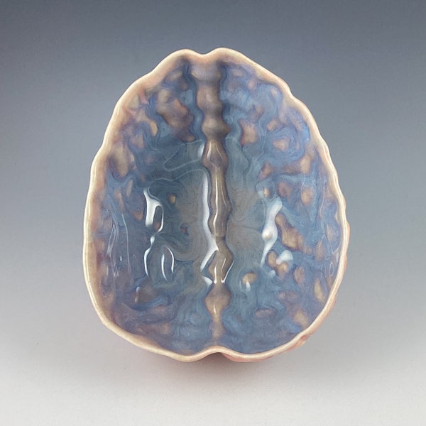 Brain Bowl - Porcelain brain - Noodle bowl - Psychology gift - Zombie brains - Graduation gift - Brain art - Neuroscience - Halloween decor