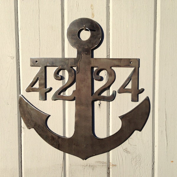 Anchor House Numbers / Anchor signs / Beach themed / Ocean Address Sign / House number / House Address / Ships Priority