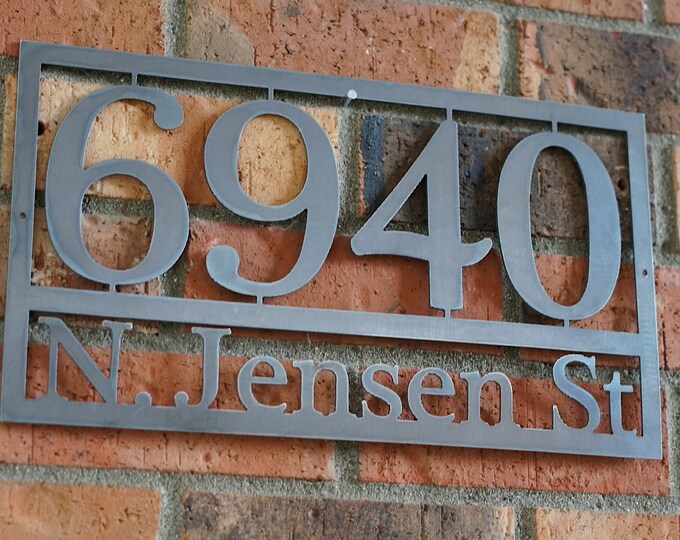Modern House Numbers / Steel House Numbers / Craftsman House Etsy