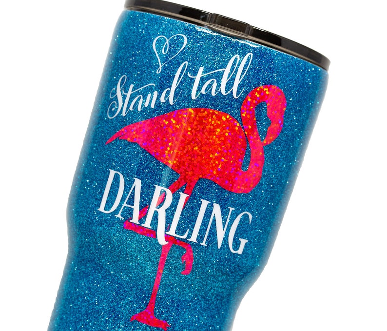 Flamingo Yeti Flamingo Tumbler Glitter Yeti Glitter Etsy