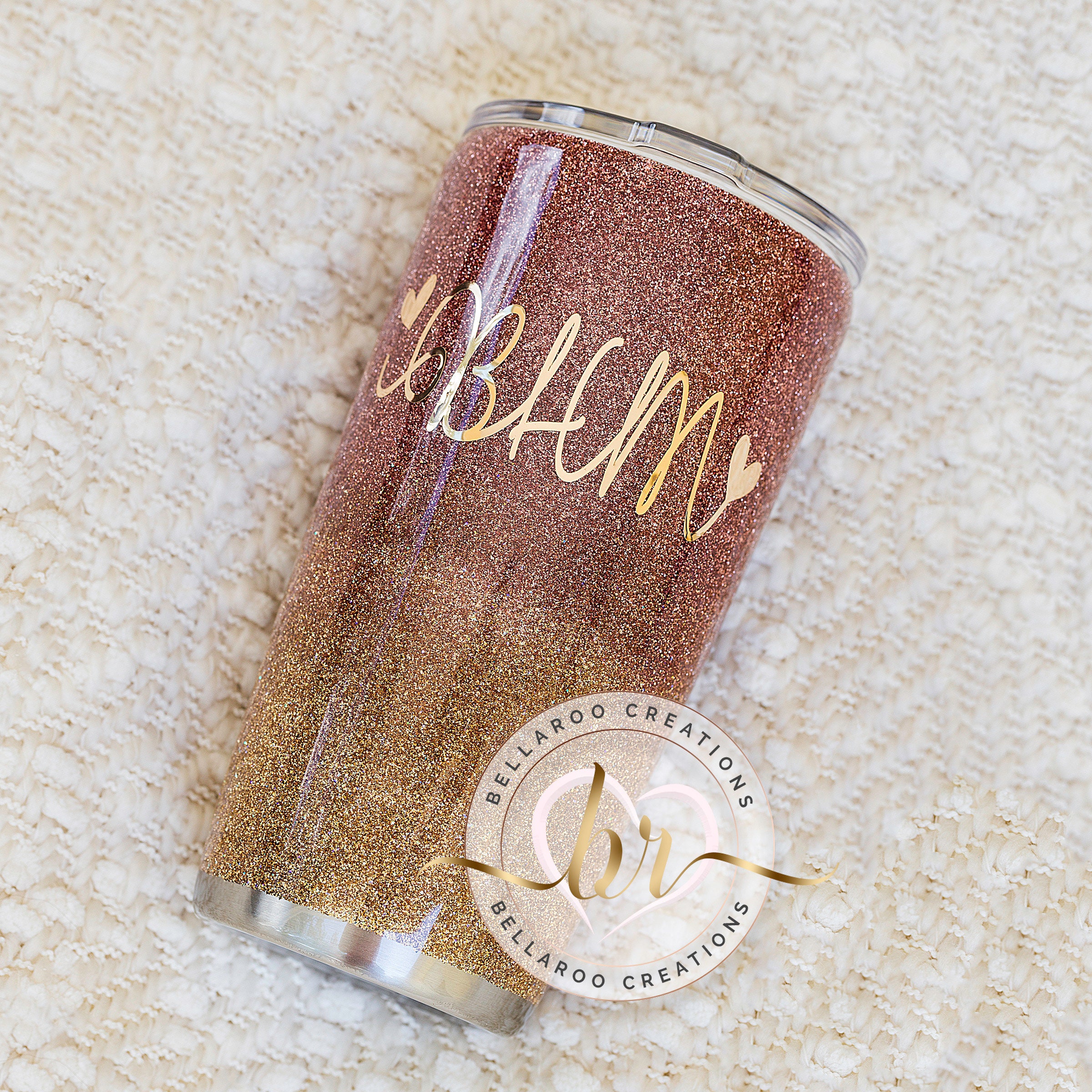Rose Gold Yeti Glitter Yeti glitter dipped yeti custom Etsy
