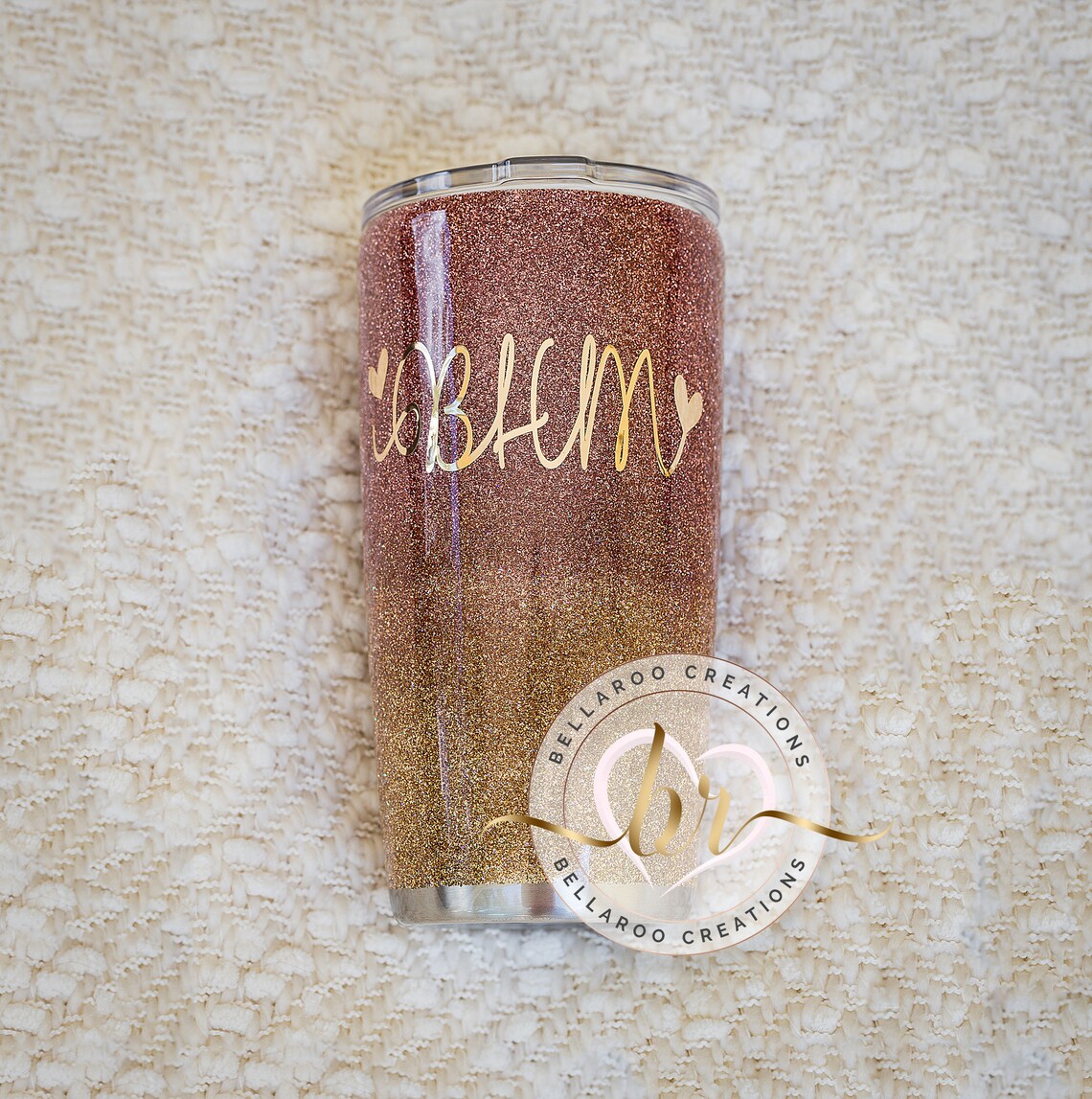 Rose Gold Yeti Glitter Yeti glitter dipped yeti custom Etsy