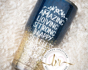 Navy and Gold "Mother" Tumbler