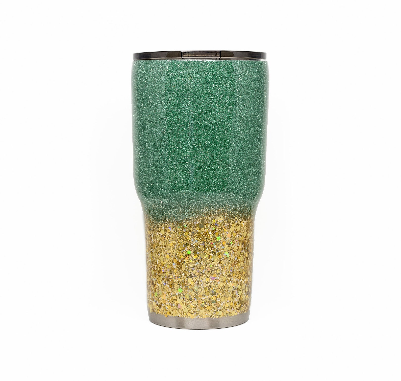 Sage Green and Gold Glitter Ombre Yeti Hogg Ozark Tumbler Etsy