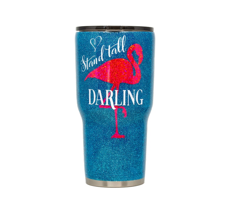 Flamingo Yeti Flamingo Tumbler Glitter Yeti Glitter Etsy