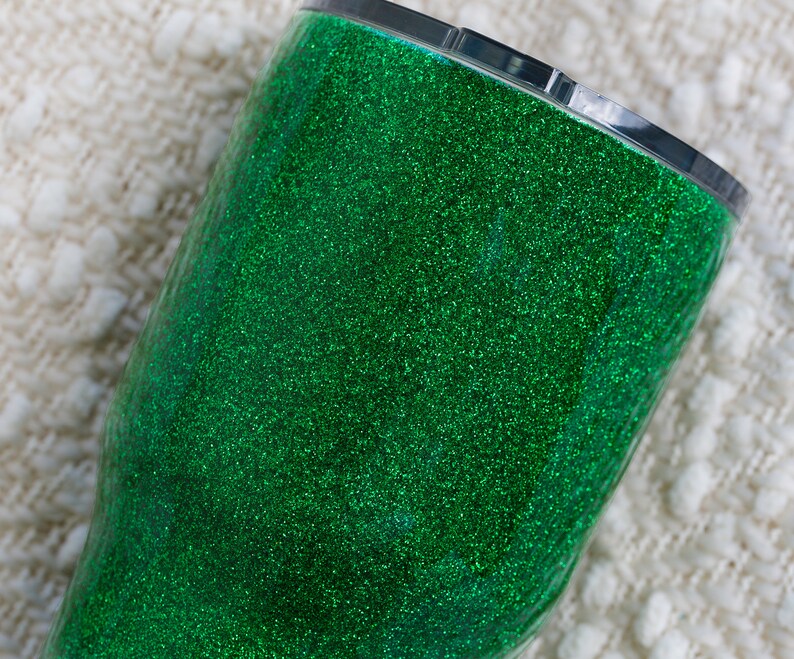 Emerald Green Yeti glitter tumbler glitter yeti Green Etsy