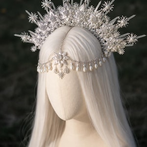 Pearl Forehead Tiara - Etsy display picture 3