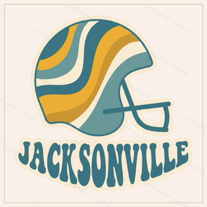 Jacksonville Football PNG Bundle, 8 Helmet Designs, Game Day Sublimation Set, Digital Download image 6