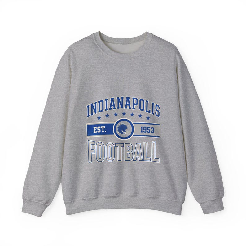 Indianapolis Vintage Crest Sweatshirt | Football Fan Graphic | Unisex Sweatshirt image 2
