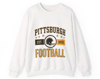 Pittsburgh Vintage Crest Sweatshirt | Football Fan Graphic | Unisex Sweatshirt
