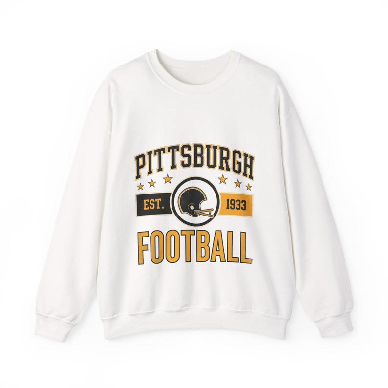 Bluza z herbem Pittsburgh Vintage | Grafika kibica futbolu | Bluza unisex zdjęcie 1