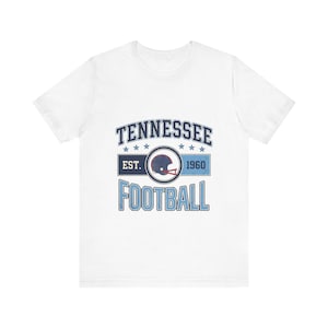 テネシー・タイタンズ ヴィンテージ クレスト Tシャツ | フットボールファン向けグラフィック | ユニセックス Tシャツ 画像 1