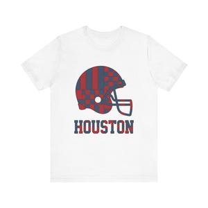 Houston Texans patchwork helm voetbalshirt, retro wedstrijdshirt, unisex fankleding, sportcadeau afbeelding 2