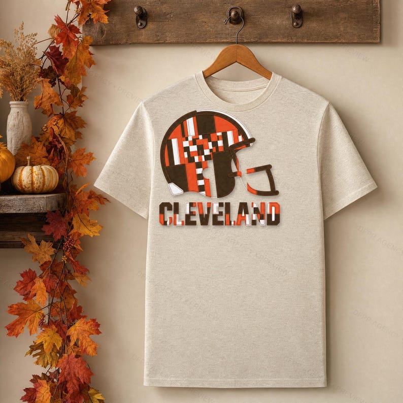 Cleveland Patchwork Helmet PNG, retro sublimatiebestand, clipart voor fanshirts, direct downloaden afbeelding 3