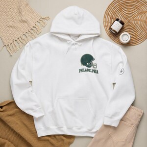 Philadelphia Vintage Varsity Helmet Game Day Hoodie, Unisex Football Sweatshirt, Cozy Fall Pullover image 1