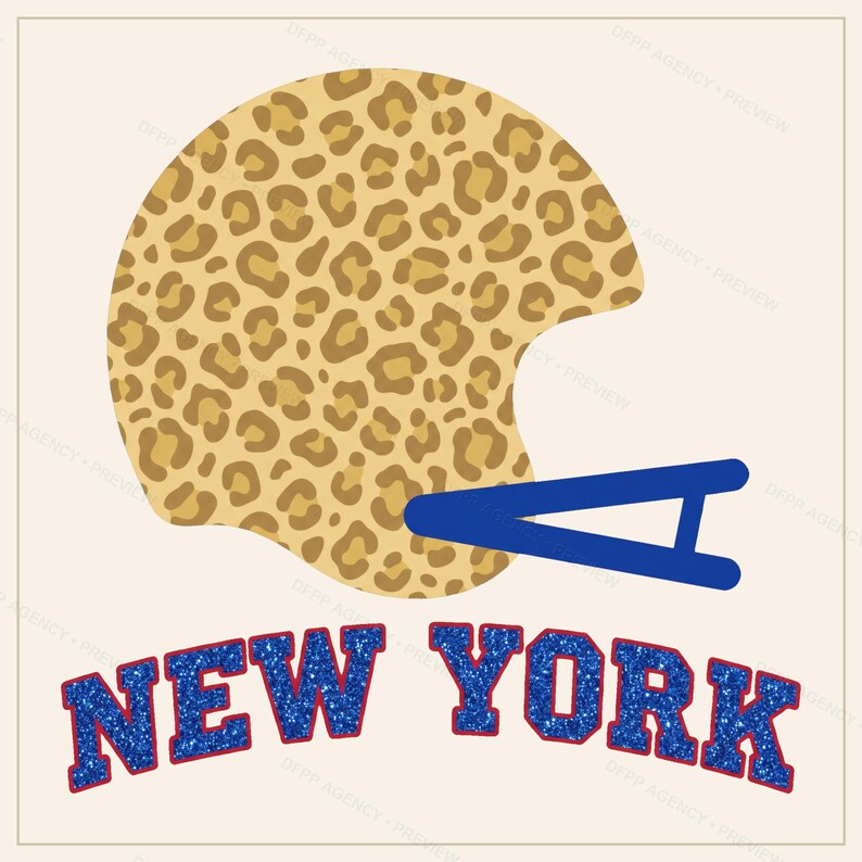 Zestaw do sublimacji New York Blue & Red Football, 8 wzorów kasków PNG, grafika ścienna na koszulkę meczową, pobieranie cyfrowe zdjęcie 5