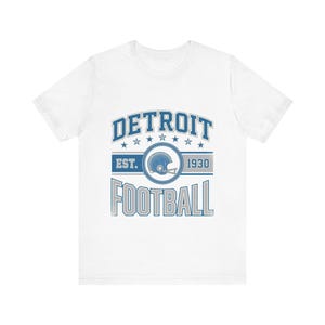 Detroit Vintage Crest T-Shirt | Football Fan Graphic | Unisex T-Shirt image 1