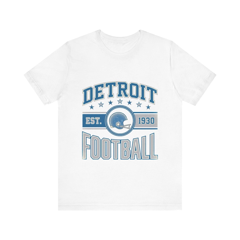 Detroit Vintage Crest T-Shirt | Football Fan Graphic | Unisex T-Shirt image 1
