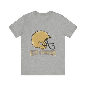New Orleans Vintage Varsity Helmet Football Tee, Vintage Game Day Shirt, Sports Apparel, Great Gift image 2
