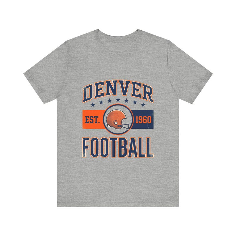 Denver Vintage Crest T-Shirt | Football Fan Graphic | Unisex T-Shirt image 2