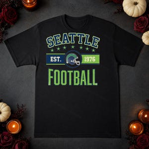 Seattle Vintage Wappen-Football-PNG, Retro-College-Sublimationsdesign, Digitaler Download Bild 5