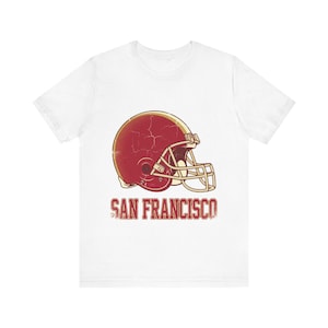 San Francisco Vintage Varsity Helmet Football Shirt, Retro Game Day Tee, Unisex Fan Apparel, Sports Gift image 1