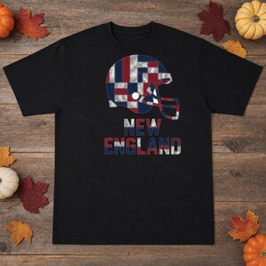 Casco patchwork del New England PNG, sublimazione per tifosi di football, clipart per magliette, download digitale immagine 3