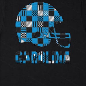 Carolina Panthers Patchwork Helmet PNG, Football Sublimation, Game Day Shirt, Digital Download image 6