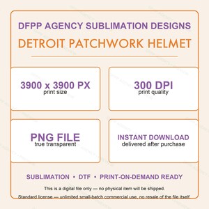 Detroit Patchwork-Helm (PNG), Football-Sublimationsdruck, Spieltags-Shirt, Digitaler Download Bild 7