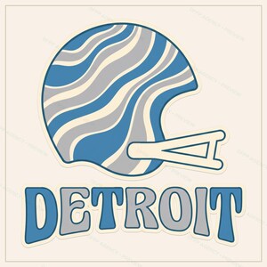 Paquete de sublimación de los Detroit Lions de fútbol americano, 8 diseños de cascos en formato PNG, imágenes prediseñadas para camisetas de día de partido, descarga digital. imagen 6