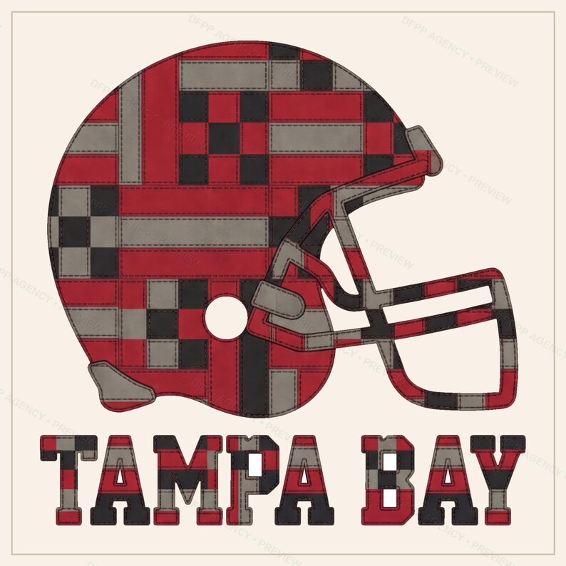 Camiseta de fútbol americano Tampa Bay Patchwork Helmet, camiseta vintage para el día del partido, ropa deportiva, gran regalo imagen 3