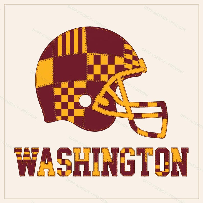 Washington Patchwork Helmet Game Day Hoodie, Unisex Football Sweatshirt, Cozy Fall Pullover image 9