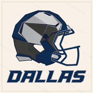 Dallas Helmet PNG Bundle, 8 Football Fan Styles, Sublimation and DTF Designs, Instant Download image 8