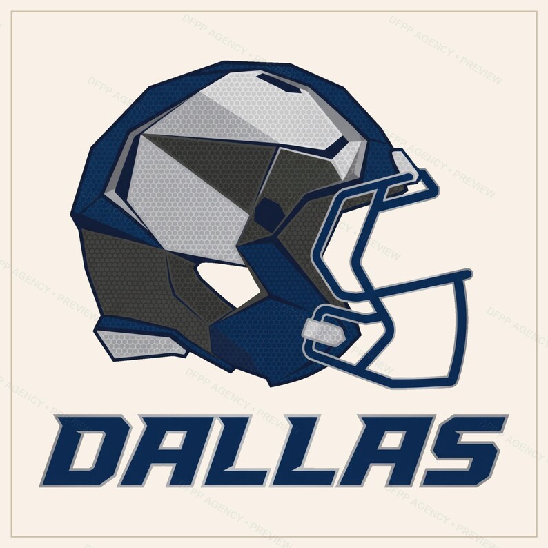 Dallas Helmet PNG Bundle, 8 Football Fan Styles, Sublimation and DTF Designs, Instant Download image 8