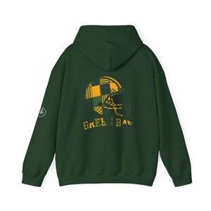 Green Bay Packers Football Patchwork Helmet Hooded Sweatshirt, Game Day Hoodie, Fan Pullover Gift image 7