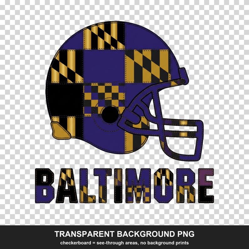 Casco patchwork dei Baltimore Ravens PNG, sublimazione per football americano, maglietta da giorno partita, download digitale immagine 2