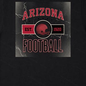 Escudo vintage de los Arizona Cardinals, imagen PNG de fútbol americano, diseño retro universitario para sublimación, descarga digital. imagen 6
