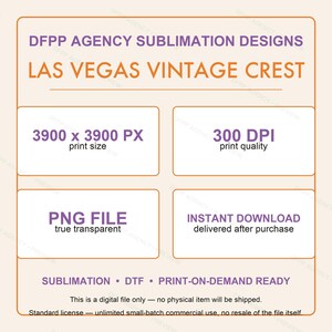 Las Vegas Vintage Crest Football PNG, Retro Varsity Sublimation Design, Digital Download image 7