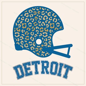 Paquete de sublimación de los Detroit Lions de fútbol americano, 8 diseños de cascos en formato PNG, imágenes prediseñadas para camisetas de día de partido, descarga digital. imagen 5