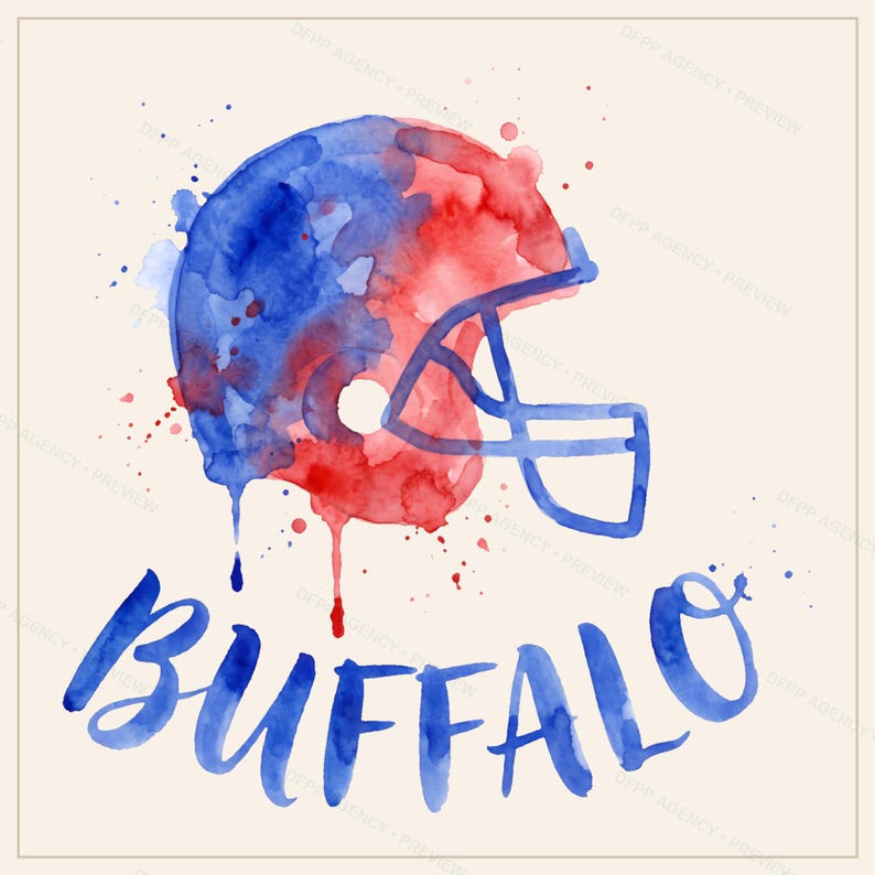 Buffalo Football Sublimation Bundle, 8 PNG Helmet Designs, Game Day Shirt Clipart, Digital Download image 3