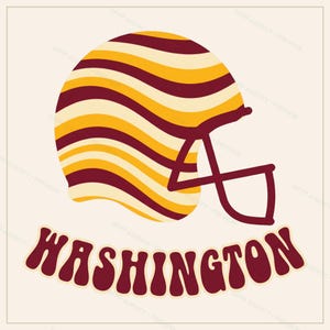 Pacchetto PNG di Washington Football, 8 design per caschi, set per sublimazione per il giorno della partita, download digitale immagine 6