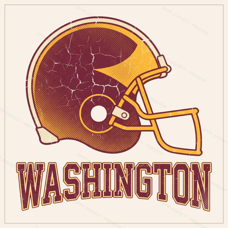 Pacchetto PNG di Washington Football, 8 design per caschi, set per sublimazione per il giorno della partita, download digitale immagine 10