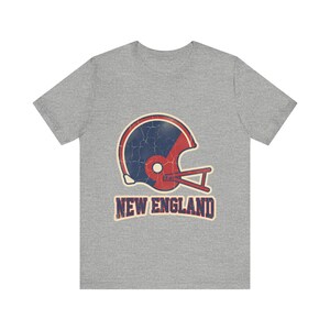 New England Vintage Varsity Helmet Football Shirt, Retro Game Day Tee, Unisex Fan Apparel, Sports Gift image 2