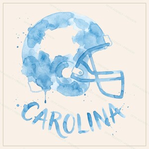 Paquete de sublimación de Carolina Football, 8 diseños de cascos en formato PNG, imágenes prediseñadas para camisetas de día de partido, descarga digital. imagen 3