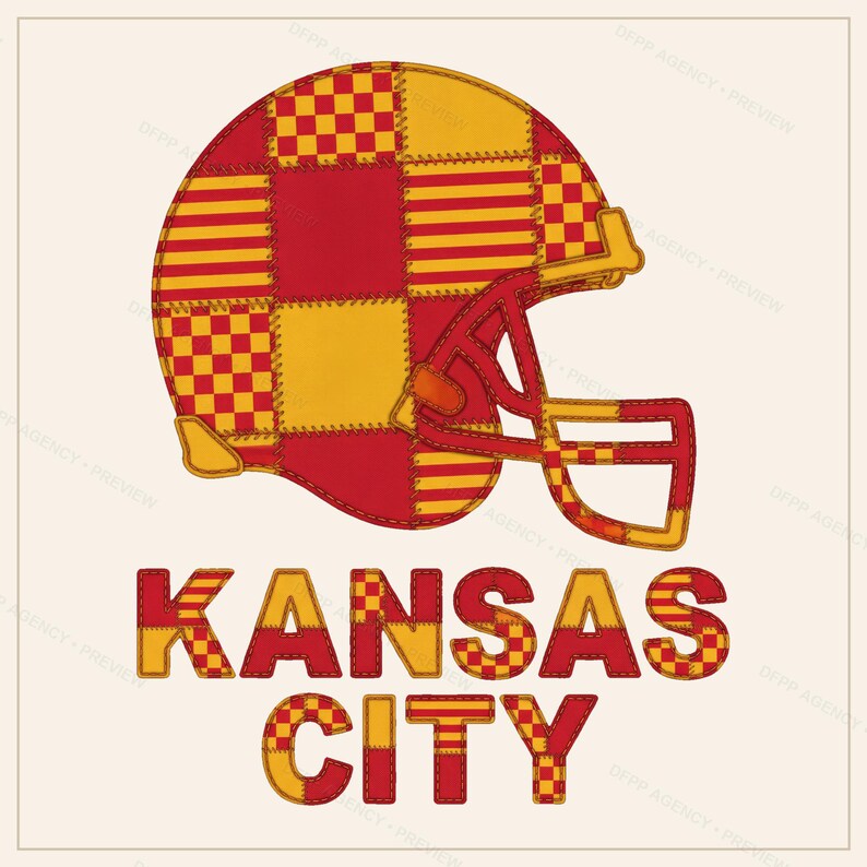 Kansas City Patchwork Helmet Football Tee, Vintage Game Day Shirt, Sportkleding, Geweldig Cadeau afbeelding 3